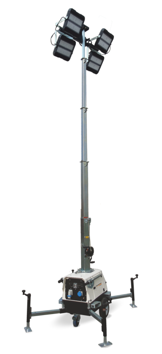 PRAMAC / Generac Linktower T4 elektrischbetriebener Lichtmast